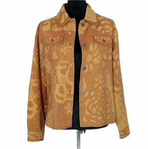 Parsley & Sage Brown/Tan Embroidered Jacket MD